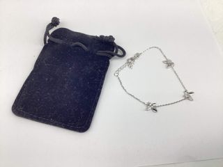 pulsera plata 925mm con piedra con circonita