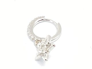 argollas plata 925mm con piedra con circonita