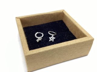 argollas plata 925mm con piedra con circonita