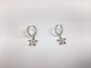 argollas plata 925mm con piedra con circonita