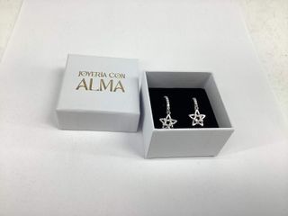 argollas plata 925mm con piedra con circonita