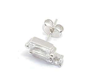 pendientes plata 925mm con piedra con circonita
