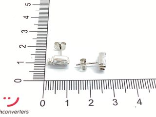 pendientes plata 925mm con piedra con circonita