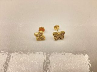 pendientes oro 18k con piedra