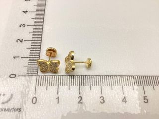 pendientes oro 18k con piedra