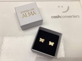 pendientes oro 18k con piedra