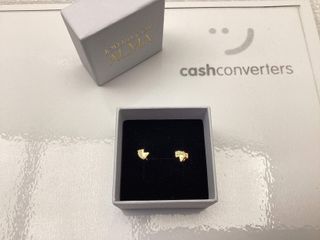 pendientes oro 18k con piedra
