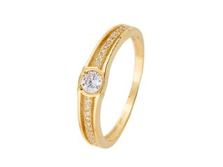 anillo oro 18k con piedra con circonita