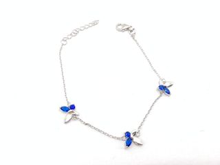 pulsera plata 925mm con piedra con circonita