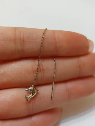 Orecchino oro 750 con delfino