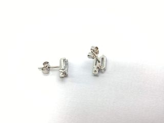 pendientes plata 925mm con piedra con circonita