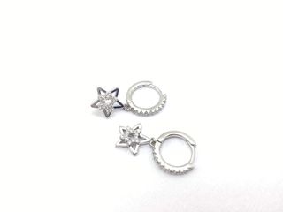 argollas plata 925mm con piedra con circonita