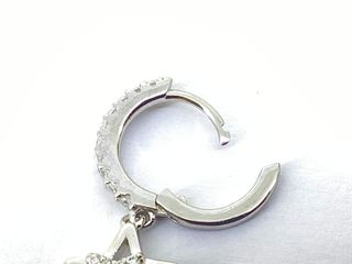 argollas plata 925mm con piedra con circonita