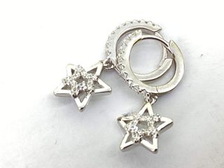 argollas plata 925mm con piedra con circonita