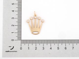 colgante oro 18k con piedra con circonita