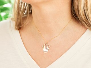 colgante oro 18k con piedra con circonita