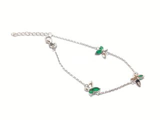 pulsera plata 925mm con piedra con circonita