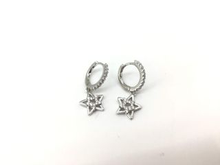 argollas plata 925mm con piedra con circonita