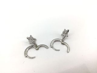 argollas plata 925mm con piedra con circonita