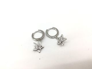 argollas plata 925mm con piedra con circonita