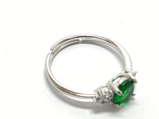 anillo plata 925mm con piedra con circonita
