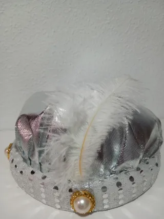 Sombrero Genio Disfraz Plateado 58cm
