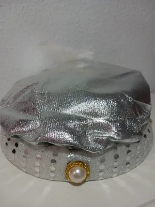 Sombrero Genio Disfraz Plateado 58cm