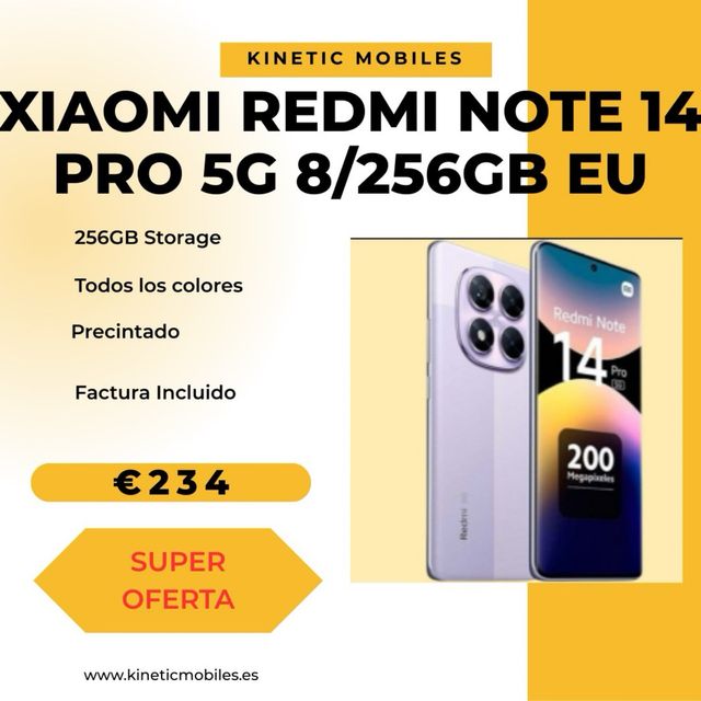 Xiaomi Redmi Note 14 Pro 5G 256GB EU Morado