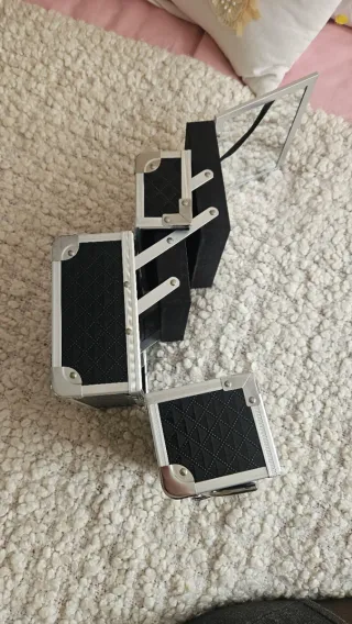 Joyero Plegable Viaje Negro/Plata