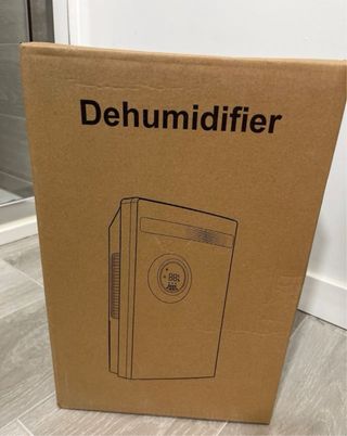 Deshumidificador blanco con mando a distancia