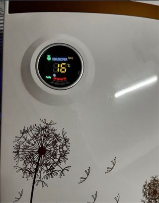 Deshumidificador blanco con mando a distancia