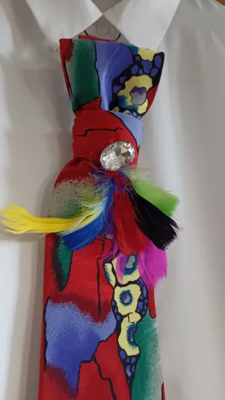 Cravatta gioiello multicolor