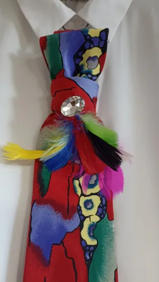 Cravatta gioiello multicolor
