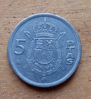 9 Monedas 5 Pesetas Juan Carlos I 1975-1983-1985