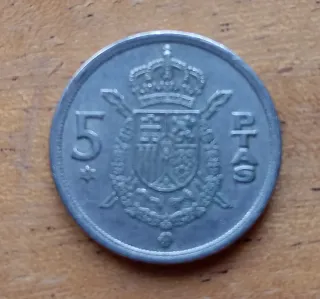 9 Monedas 5 Pesetas Juan Carlos I 1975-1983-1985