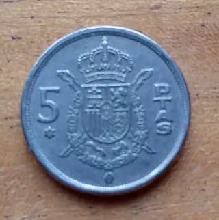 9 Monedas 5 Pesetas Juan Carlos I 1975-1983-1985