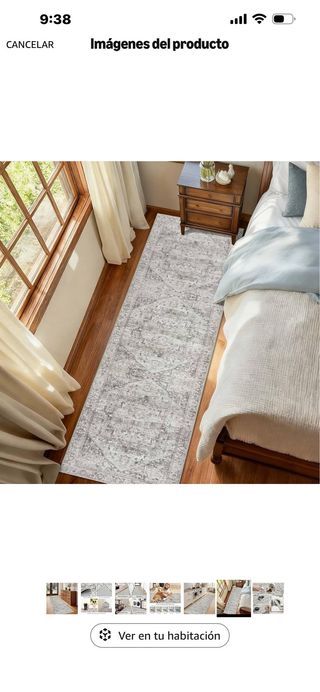 Alfombra de pasillo gris