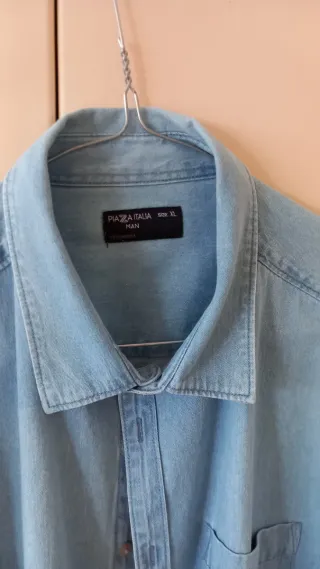 Camicia denim celeste Massimo Dutti XL