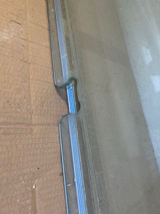 Puerta Cristal con Pomo y Bisagras 90x245