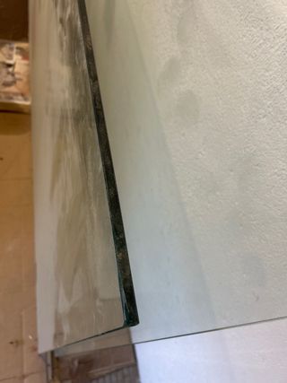 Puerta Cristal con Pomo y Bisagras 90x245