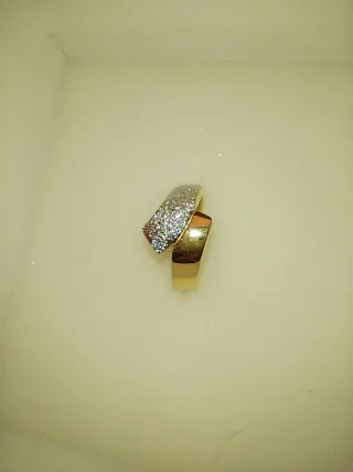 Anello minimal oro e zirconi