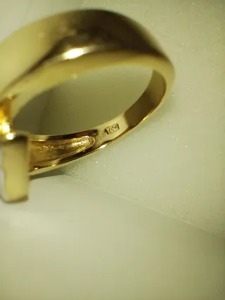 Anello minimal oro e zirconi