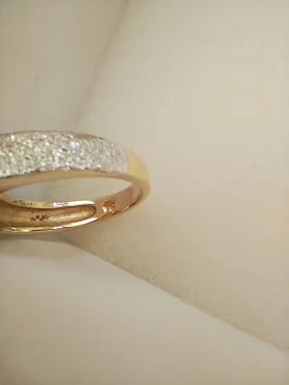 Anello minimal oro e zirconi