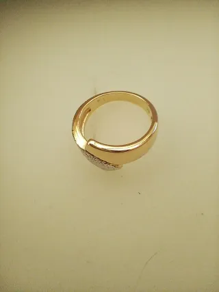 Anello minimal oro e zirconi