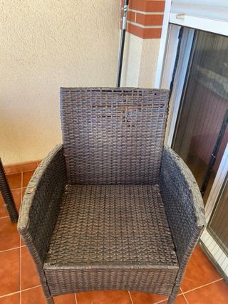 Mesa y 2 Sillas Terraza Exterior