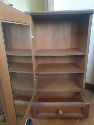 Armario de madera con cajón 66 x 20 x 36