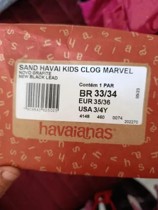 Sandali Havaianas Marvel Bambini Neri Rossi