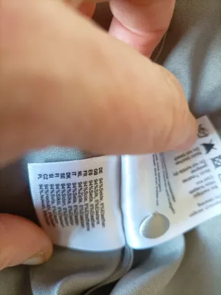 Camicia in raso di pura seta grigio perla