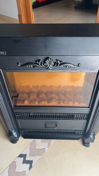 Calefactor Eléctrico Estilo Chimenea Negro