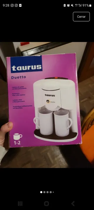 Cafetera Taurus Duetto 1-2 tazas